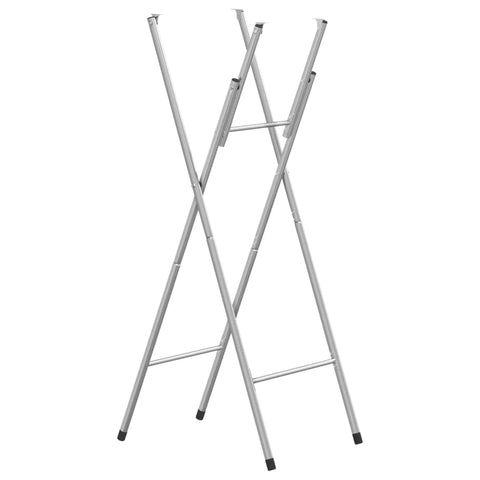 vidaXL Folding Bar Table Legs Silver 45x53x108 cm Galvanised Steel