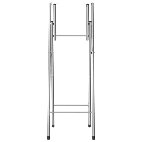 vidaXL Folding Bar Table Legs Silver 45x53x108 cm Galvanised Steel