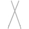 vidaXL Folding Bar Table Legs Silver 45x53x108 cm Galvanised Steel