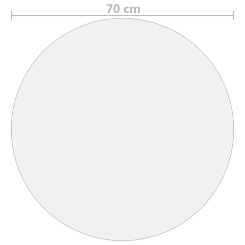 vidaXL Table Protector Matt Ø 70 cm 2 mm PVC