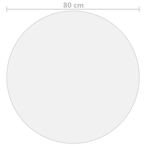 vidaXL Table Protector Transparent Ø 80 cm 2 mm PVC
