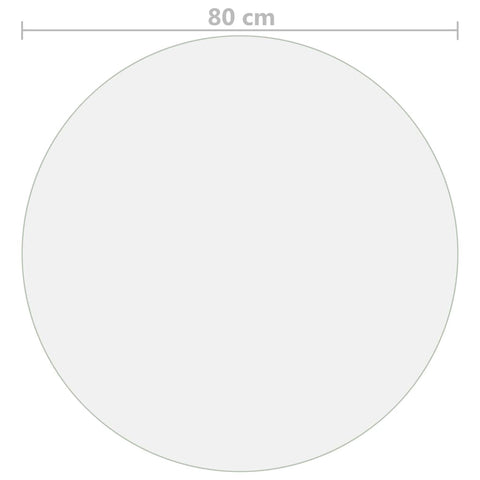 vidaXL Table Protector Matt Ø 80 cm 2 mm PVC