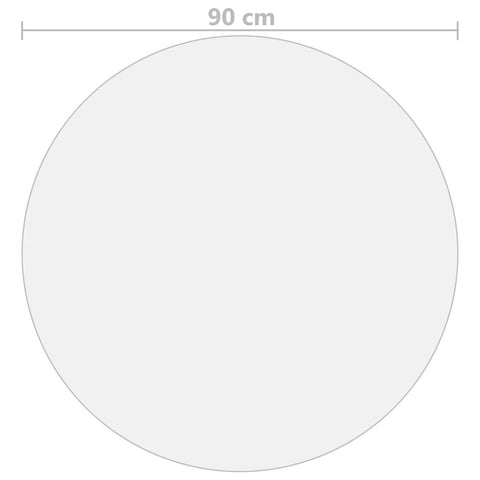 vidaXL Table Protector Matte Ø 90 cm 2 mm PVC