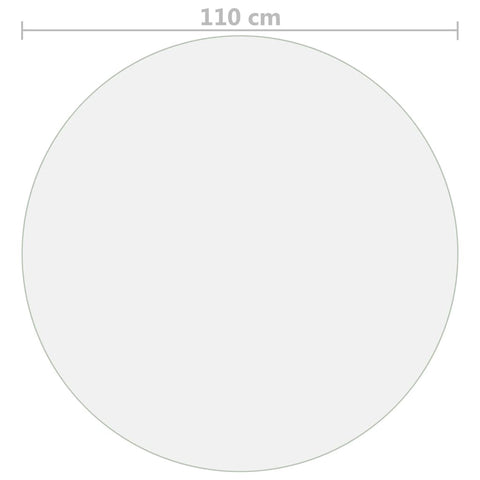 vidaXL Table Protector Matte Ø 110 cm 2 mm PVC