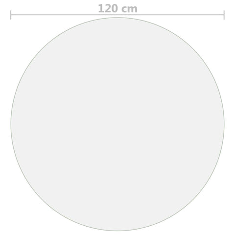 vidaXL Table Protector Transparent Ø 120 cm 2 mm PVC