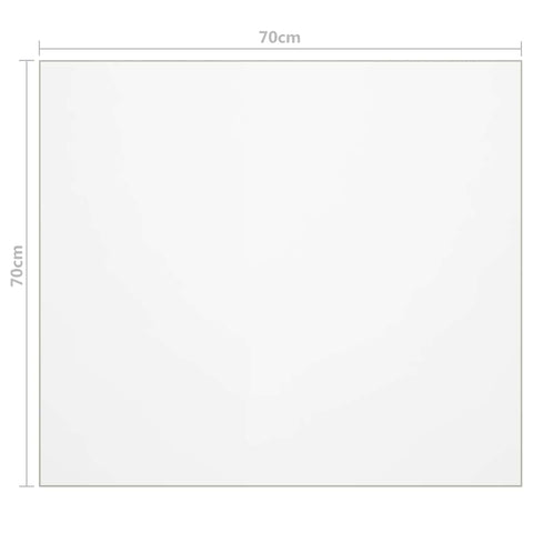 vidaXL Table Protector Transparent 70x70 cm 1.6 mm PVC