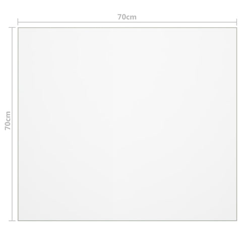 vidaXL Table Protector Matt 70x70 cm 1.6 mm PVC