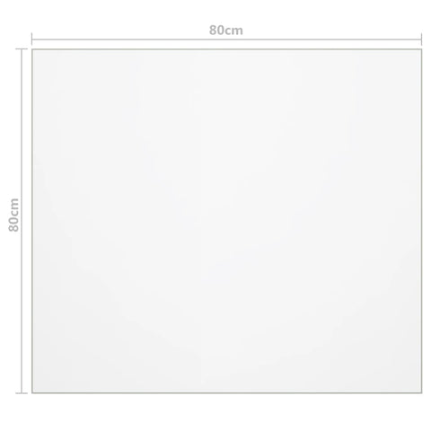 vidaXL Table Protector Transparent 80x80 cm 2 mm PVC