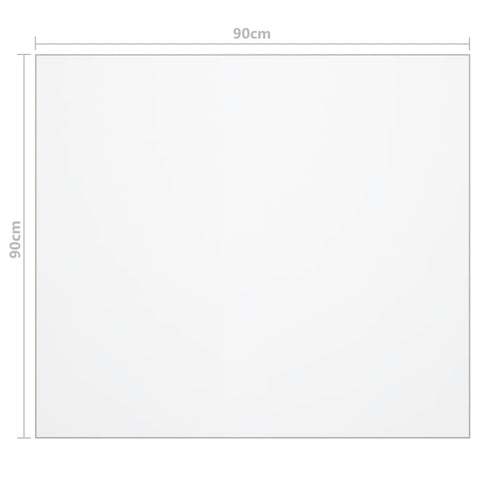 vidaXL Table Protector Matt 90x90 cm 2 mm PVC