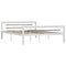vidaXL Bed Frame without Mattress White and Black Metal 160x200 cm