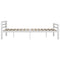 vidaXL Bed Frame without Mattress White and Black Metal 160x200 cm