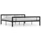 vidaXL Bed Frame without Mattress Black and White Metal 180x200 cm Super King