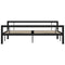 vidaXL Bed Frame without Mattress Black and White Metal 180x200 cm Super King