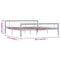 vidaXL Bed Frame without Mattress Grey and White Metal 180x200 cm Super King