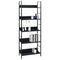 vidaXL 5-Layer Book Shelf Black 60x27.6x158.5 cm Engineered Wood