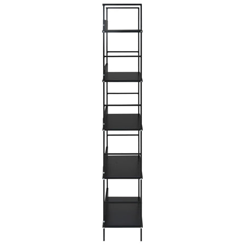 vidaXL 5-Layer Book Shelf Black 60x27.6x158.5 cm Engineered Wood