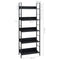 vidaXL 5-Layer Book Shelf Black 60x27.6x158.5 cm Engineered Wood
