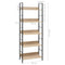 vidaXL 5-Layer Book Shelf Oak 60x27.6x158.5 cm Engineered Wood