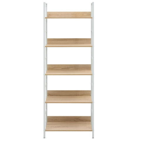 vidaXL 5-Layer Book Shelf Oak 60x27.6x158.5 cm Engineered Wood
