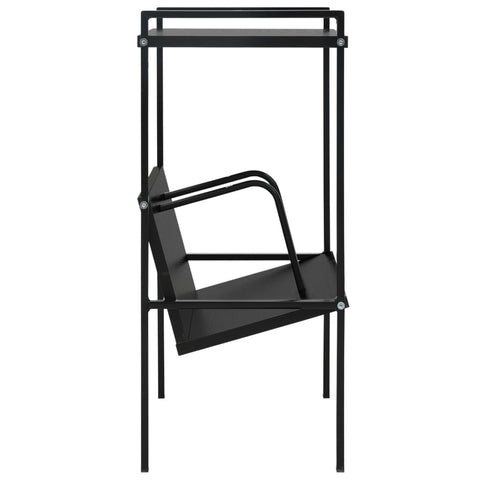 vidaXL 2-Layer Book Shelf Black 52x28x59 cm Engineered Wood