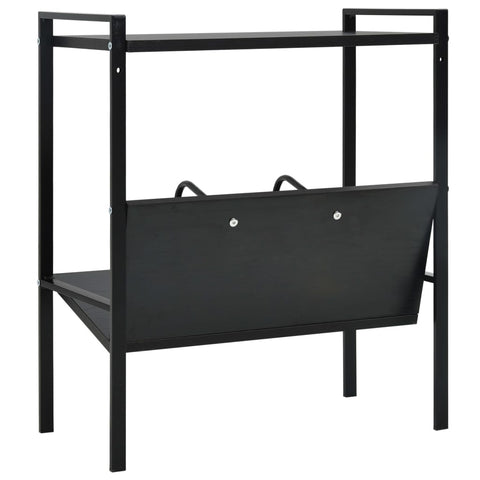 vidaXL 2-Layer Book Shelf Black 52x28x59 cm Engineered Wood