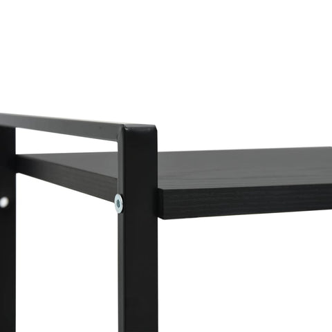 vidaXL 2-Layer Book Shelf Black 52x28x59 cm Engineered Wood