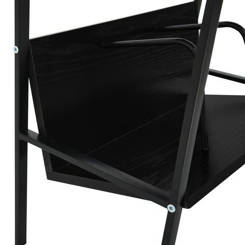 vidaXL 2-Layer Book Shelf Black 52x28x59 cm Engineered Wood