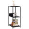 vidaXL Small Straight Book Shelf Black 33.5x39.6x79.7 cm Engineered Wood