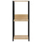 vidaXL Small Straight Book Shelf Black and Oak 33.5x39.6x79.7 cm Engineered Wood
