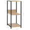 vidaXL Small Straight Book Shelf Black and Oak 33.5x39.6x79.7 cm Engineered Wood