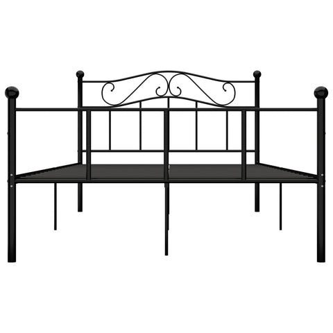 284527 vidaXL Bed Frame without Mattress Black Metal 160x200 cm