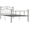 284531 vidaXL Bed Frame without Mattress Grey Metal 100x200 cm