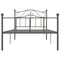 284531 vidaXL Bed Frame without Mattress Grey Metal 100x200 cm
