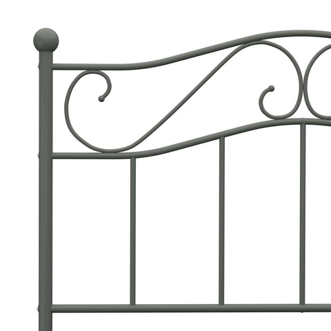 284531 vidaXL Bed Frame without Mattress Grey Metal 100x200 cm