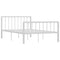 284564 vidaXL Bed Frame without Mattress White Metal 120x200 cm