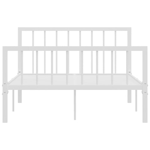 284564 vidaXL Bed Frame without Mattress White Metal 120x200 cm