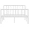 284564 vidaXL Bed Frame without Mattress White Metal 120x200 cm