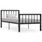 284569 vidaXL Bed Frame without Mattress Black Metal 100x200 cm