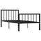 284569 vidaXL Bed Frame without Mattress Black Metal 100x200 cm