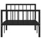 284569 vidaXL Bed Frame without Mattress Black Metal 100x200 cm