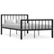 284570 vidaXL Bed Frame without Mattress Black Metal 120x200 cm