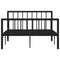 284570 vidaXL Bed Frame without Mattress Black Metal 120x200 cm