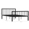 284570 vidaXL Bed Frame without Mattress Black Metal 120x200 cm