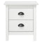 vidaXL Bedside Cabinet Hill White 46x35x49.5 cm Solid Pine Wood