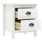 vidaXL Bedside Cabinet Hill White 46x35x49.5 cm Solid Pine Wood