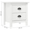 vidaXL Bedside Cabinet Hill White 46x35x49.5 cm Solid Pine Wood