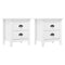 vidaXL Bedside Cabinet Hill 2 pcs White 46x35x49.5 cm Solid Pine Wood