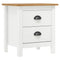 vidaXL Bedside Cabinet Hill 2 pcs White 46x35x49.5 cm Solid Pine Wood