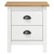 vidaXL Bedside Cabinet Hill 2 pcs White 46x35x49.5 cm Solid Pine Wood