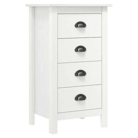 vidaXL Sideboard Hill White 46x35x80 cm Solid Pine Wood